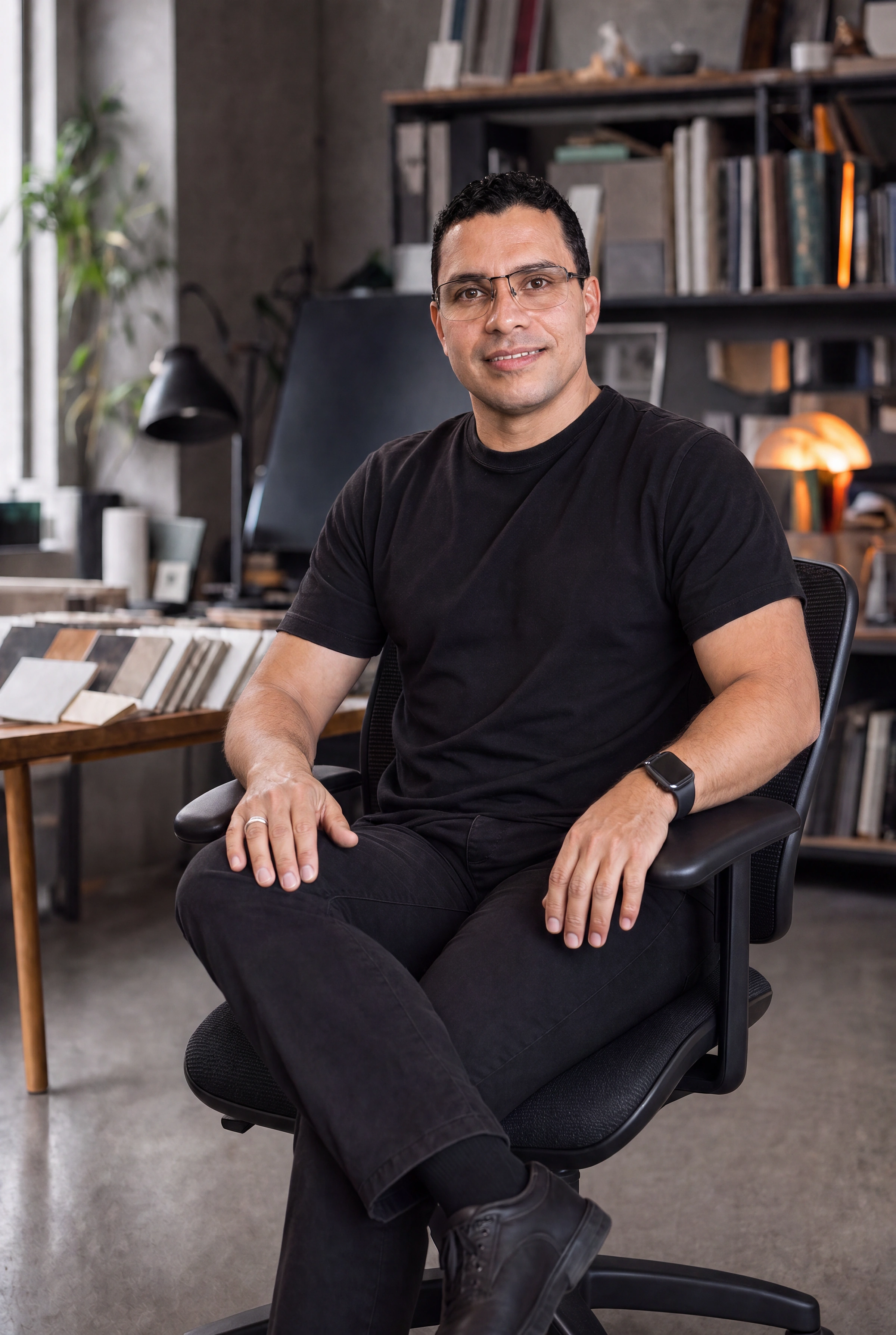 Nailton Silva em seu ambiente de trabalho