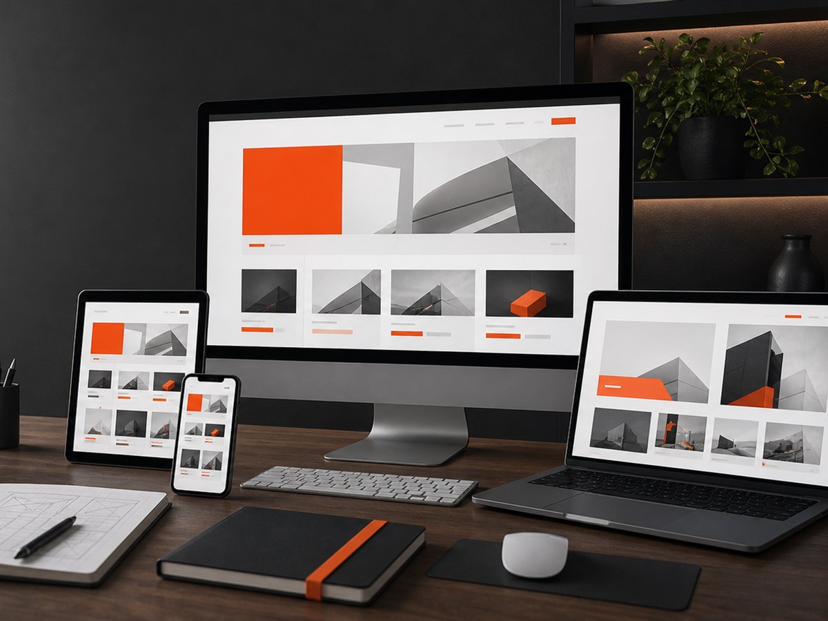Conceito visual de sites e presença digital